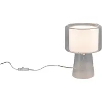 TRIO Lámpara de mesa 519900152 Rocka E14, diámetro 20 cm, transparente, cristal