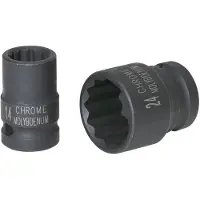 Ks Tools , llave de impacto de 1/2", de 12 caras, de tamaño compacto