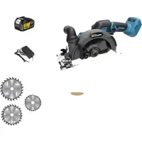 OEM Sierra circular, motor sin escobillas, ángulo de corte ajustable, 2 baterías