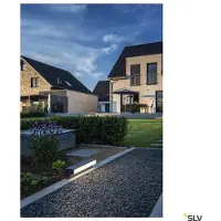 SLV 1003535, L-LINE OUT, 60 FL, Lámpara de pared LED para exteriores, color antracita, con interruptor de temperatura de color (CCT) de 3000/4000K, grado de protección IP65