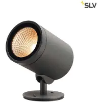 SLV 228555: Lámpara LED para exteriores, modelo HELIA, para caminos y fachadas, con luz cálida (3000K), de forma redonda, color antracita, 15W, convertible en foco de empotrar