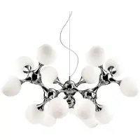 Ideal Lux Nodi SP15, lámpara con 15 bombillas, casquillo E14, grado de protección IP20, color cromado