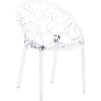 CLP Design - Silla de jardín Crystal, fabricada en plástico. Silla apilable, resistente a la intemperie. Capacidad máxima de carga: 160 kg. Color: transparente