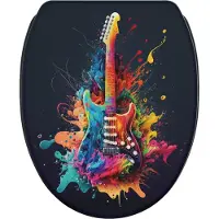 Sanilo Asiento de inodoro con sistema de cierre suave y sistema de fijación rápida tipo "Guitarra". Tapa de inodoro directamente del fabricante. Tapa de inodoro, asiento de inodoro