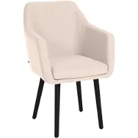 CLP Silla de visita , modelo Utrecht, tapizada en tela, con estructura de madera resistente, base en color beige y patas en color negro