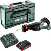 Metabo SSEP 18 LT sierra de sable sin cable 18 V 32 mm + 1x batería LiHD 4,0 Ah + cargador + metabox