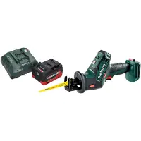 Metabo SSE 18 LTX Sierra de sable compacta sin cable 18 V 13 mm + 1x batería LiHD 5,5 Ah + cargador