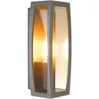 SLV MERIDIAN BOX 2, aplique exterior, color antracita, casquillo E27, máximo 25W, plástico transparente