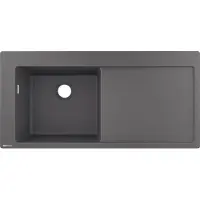 Hansgrohe Fregadero empotrable con desagüe lateral, modelo S5110-F450, color gris piedra, referencia S5110-F450 SG