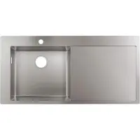Hansgrohe Fregadero empotrable con desagüe lateral, modelo S716-F450, acero inoxidable, modelo S716-F450