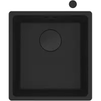 Franke Fregadero empotrable Maris con lavabo de Fragranit, modelo MRG 110-37, color negro mate, con perilla, a partir de 45 cm. Código: 125.0683.232.