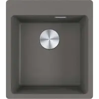 Franke Fregadero empotrable Maris, lavabo de Fragranit modelo MRG 610-39 A, color gris piedra, con pulsador, acero inoxidable, a partir de 45 cm. Referencia: 114.0658.419.