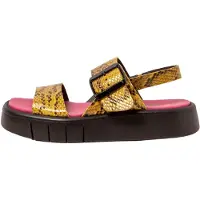 Art para mujer. 1185711XT003_024 Sandalias de piel 1857 Málaga amarillo (37), 3 a 5cm, Hebilla, Casual, outlet 2026.
