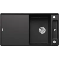 BLANCO AXIA III 5 S-F, encimera de SILGRANIT PuraDur, color antracita, reversible, incluye tabla de cortar de vidrio
