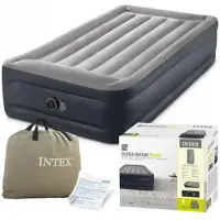 Intex 64132ND Colchón inflable DuraBeam Deluxe con forma de almohada, tamaño individual, 99x191x42 cm, con bomba integrada