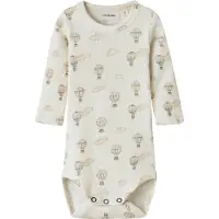 Name it Pijama entero/body 'NBNGavo' crema / brocado / gris oscuro
