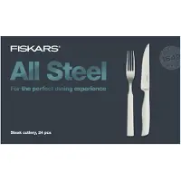 Fiskars , juego de cubiertos de acero inoxidable para carne, 24 piezas, modelo 1027505
