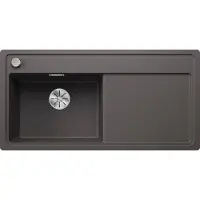 BLANCO ZENAR XL 6 S-F, fregadero de porcelana sanitaria SILGRANIT en color gris