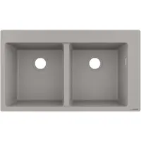 Hansgrohe Fregadero empotrable 43316380 S510-F770, color gris cemento, 370x370 mm, modelo S510-F770 BG