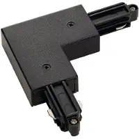 SLV Conector de esquina para barra de alimentación de 1 fase, modelo 143050, color , con toma de tierra exterior