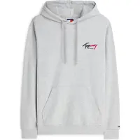 Tommy Hilfiger Sudadera 'Logo' gris moteado / rojo cereza / negro