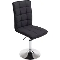 CLP Silla de comedor modelo PEKING V2, con acolchado de alta calidad y tapizado en tela. Respaldo giratorio y con ajuste de altura, color: negro