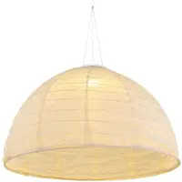 Globo Lámpara colgante LED 33982, blanco, lino, plástico