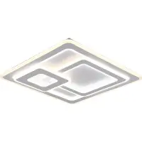 TRIO Lámpara de techo LED Leuchten, modelo Mita, color blanco, 51,5 cm, con regulador de intensidad