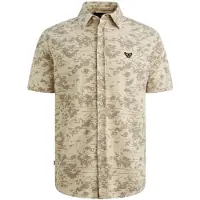 PME Legend Camisa 'Shirt in jersey piqué with allover print' chamois / beige oscuro