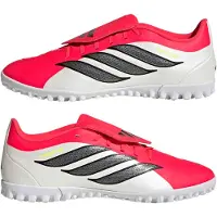Adidas adidasZapatilla de fútbol con lengüeta plegable Predator Club Moqueta 45 1/3 Lucid Red / Core Black / Cloud White Unisex