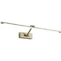 Gea Luce Aplique de pared Gealuce GAP453C, con estructura de metal bruñido, bombilla LED de 10 W, 580 lúmenes, 3000 K, luz indirecta, ideal para iluminación interior. – Gealuce
