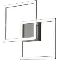 Gea Luce AFRODITE, plafón empotrable, 28W, 1400 lúmenes, 3000K, regulable con tecnología de regulación de fase. Estructura de titanio y difusor opalino de silicona
