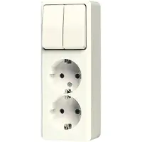 JUNG Enchufe doble SCHUKO, 16A, 250V, blanco, serie 625 A (625A)