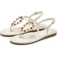 LASCANA Sandalias con hebilla beige