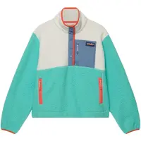 Superdry para mujer. W5012073A Forro polar Colour Block Pull Over turquesa (M), Casual, Poliéster Reciclado, outlet 2026.