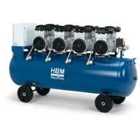 HBM compresor de aire sin aceite, 200 litros, 8 bar, 8 CV, 400V