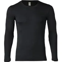 Engel - Shirt L/S - Ropa interior merino size 46/48, negro