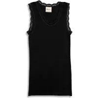 Engel - Women's Tank Top with Lace - Ropa interior merino size 38/40, negro