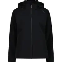 CMP - Women's Jacket Zip Hood Stretch Softshell - Chaqueta softshell size 44, negro