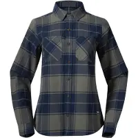 Bergans - Women's Nordmarka Flannel Shirt - Camisa size S, azul/gris