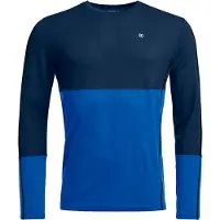 Ortovox - Ropa interior térmica - 185 Rock'N'Wool LS M Deep Ocean de Lana - Talla S - Azul