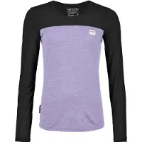 Ortovox - Women's 150 Cool Logo L/S - Camiseta de merino size L, morado/negro