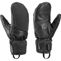 LEKI - Guantes de esquí - Hevon 3D Mitt Black de Cuero - Talla 11 - Azul marino