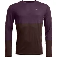 Ortovox - 185 Rock'N'Wool Long Sleeve - Ropa interior merino size S, morado/marrón