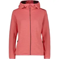 Campagnolo - Women's Striped Jacquard Jacket Fix Hood - Forro polar size 36, rojo