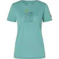 Super.natural - Women's Sea Line Tee - Camiseta de merino size XL, verde/ various