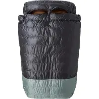 Big Agnes - King Solomon 20 - Saco de dormir de plumas size 183 cm - Double Wide, asphalt /verde