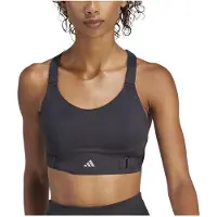 Adidas - Women's Fastim L HS Bra - Sujetador deportivo size L - Cup: A-B, gris/azul