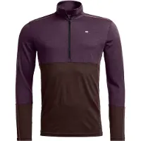 Ortovox - 185 Rock'N'Wool Zip Neck - Ropa interior merino size S, morado/marrón