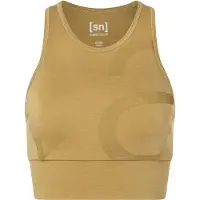 Super.natural - Women's Capital Logo LF Top - Sujetador deportivo size XL, beige